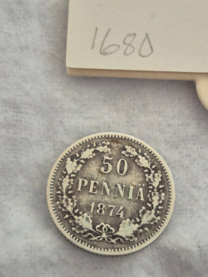 50 penniä 1874, Suomi