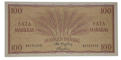 100 Markkaa 1957 N6791552