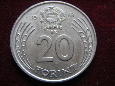 20 forint 1989 .Dozsa Unkari-Hungary