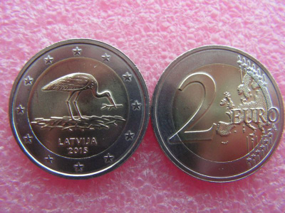 *** Latvia 2 euro 2015 Haikara,UNC ***