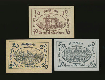 Itävalta Notgeld 10, 20, 50 Heller, Puchberg