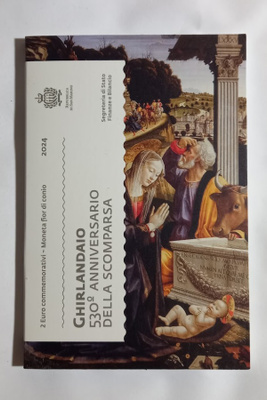 San Marino 2024 2 euro CC Ghirlandaio kortissa/kansiossa