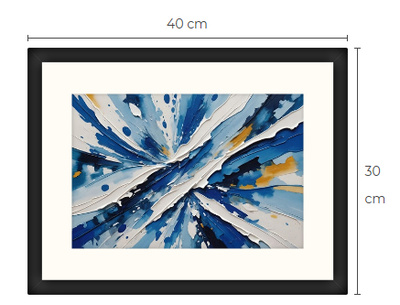 Uusi abstrakti Art Print paspis & kehys 30 cm x 40 cm