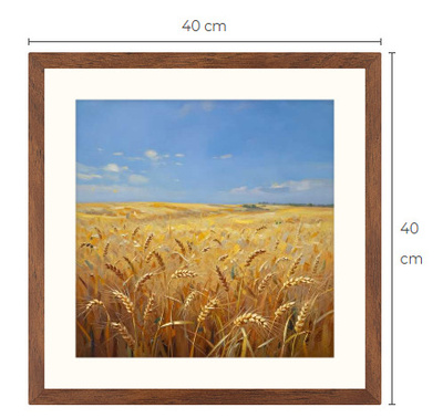 Uusi uniikki peltomaisema art print taulu 40 cm x 40 cm