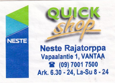 Vantaa. NESTE Quick Shop   7/8