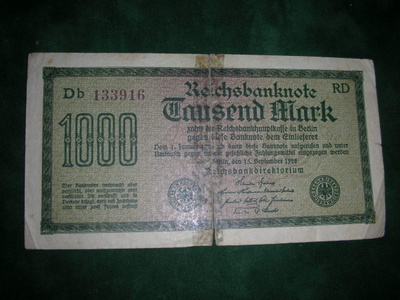 Saksa 1000 markan seteli
