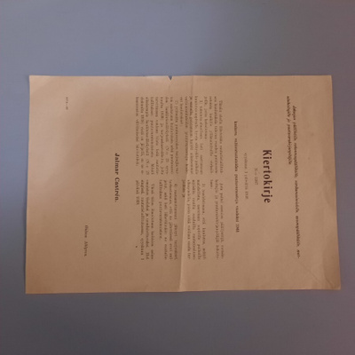 valtion rautatiet kiertokirje -40 puutavaravarastot