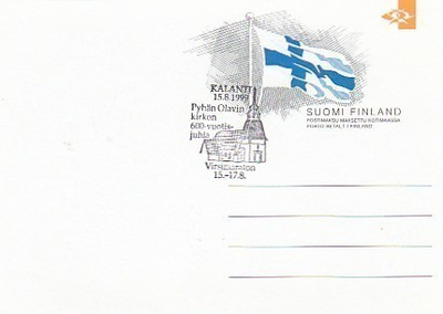 ERIKOISLEIMA ,Pyhän Olavin kirkko 600v,Kalanti 15.8.1999