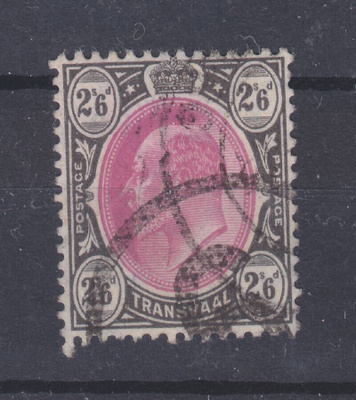 Transvaal 1904-8  2sh 6p merkki leimattuna