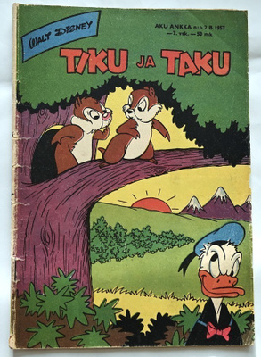 Aku Ankka   2 B 1957  Tiku ja Taku