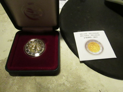 2011 Belgia 2€ proof Kansainvälinen naistenpäivä 100 vuotta