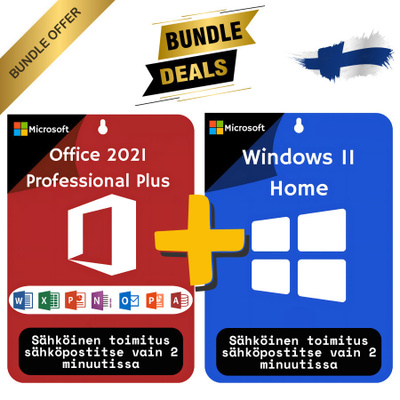 Office 2021 Professional Plus & Windows 11 Home (paketti)