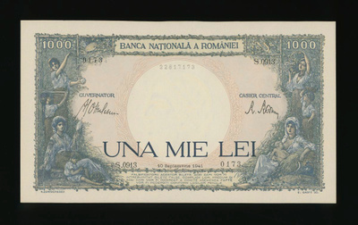 Romania 1000 Lei 1941 P52a, aUNC