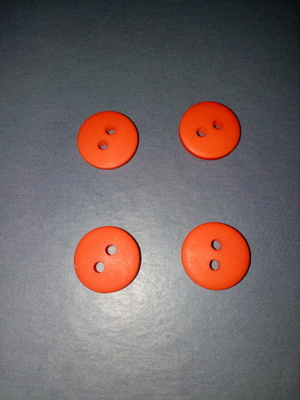 Punaoranssi nappi 13 mm