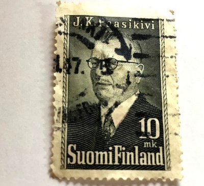 Presidentti J.K. Paasikivi  Postimerkki v. 1947