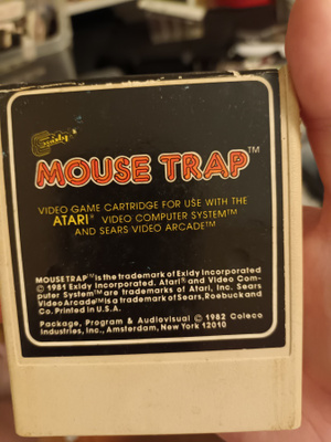 Aito ja alkuperäinen moduuli peli Atari Mouse Trap L RARE
