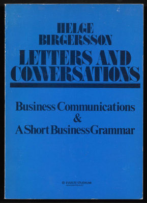 Birgersson, Helge : Letters and conversations