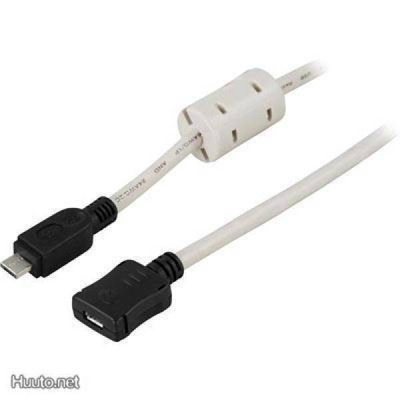 Deltaco USB 2.0 kaapeli Micro-A uros - Micro-AB naaras, 2m