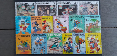 Walt Disney Postimerkkejä ** 16 kpl