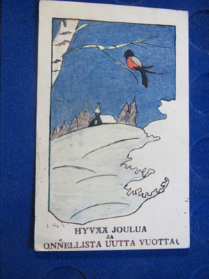 Hyvää joulua ja Onnellista uutta vuotta. Postikortti