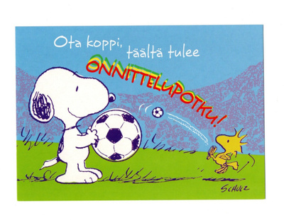 "°OTA KOPPI, TÄÄLTÄ TULEE ONNITTELU...°" -KORTTI / Tenavat