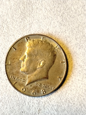 usa half dollar 1968