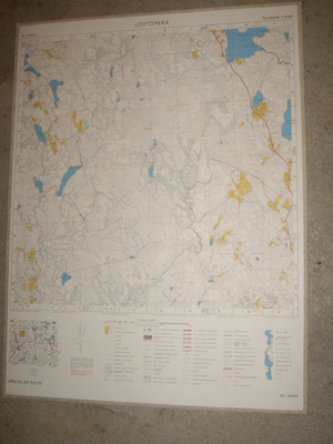 LÖYTÖPERÄ Topografinen kartta 72x54cm Soini Karstula Pylkönm