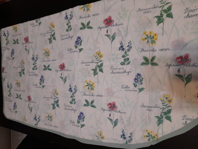 Kukkakuvioinen verhokappa 53x226cm