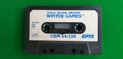 Gold, Silver, Bronze Winter Games peli, Epyx 1988 CBM 64/128