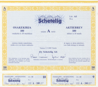 OKK 1989 Schetelig Oy spec pörssi, Vantaa