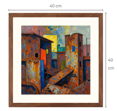 Uusi uniikki Ruoste art print taulu 40 cm x 40 cm