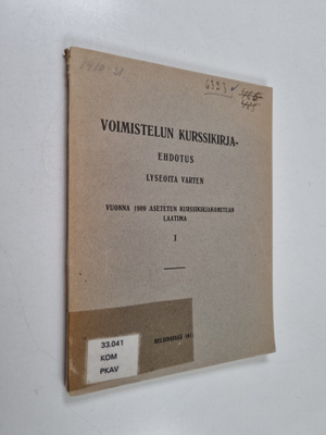 Voimistelun kurssikirjaehdotus lyseoita varten vuonna 190...
