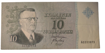 10 Markkaa 1963 ilman Litt A8333973