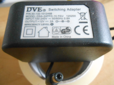 DVE Switching Adapter, 12V