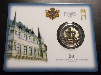 Luxemburg 2 euro 2019 Suurherttuatar Charlotte, COINCARD