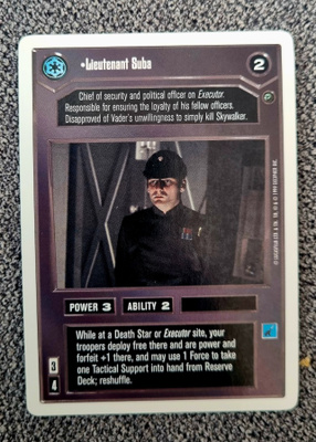 SW CCG - Lieutinant Suba