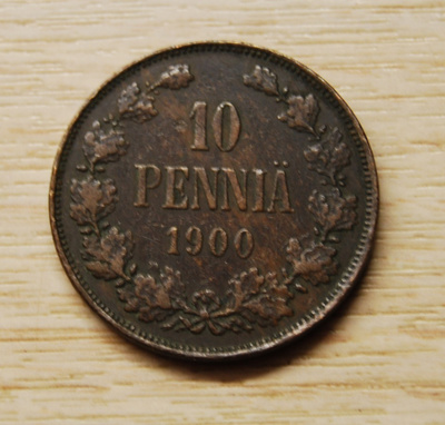 Venäjävallanaikainen 10 penniä 1900