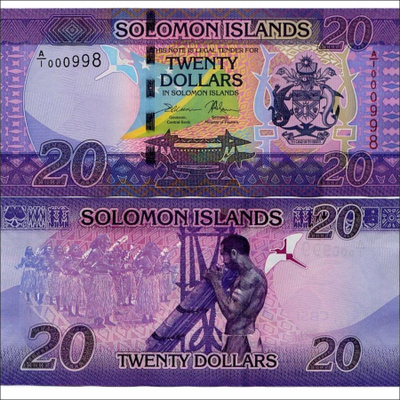 SOLOMON ISLANDS 20 DOLLARS ND 2017 P-34 UNC  H-3279