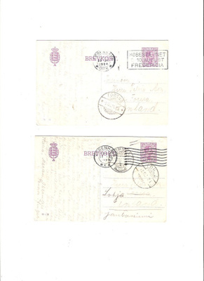 Danmark, Brevkort, 2 kpl. , 1924.
