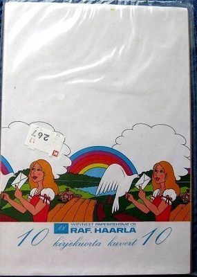 Ruskeat sateenkaari kirjekuoret Raf.Haarla