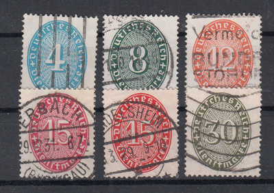 REICH 1927-1931 Dienstmarken