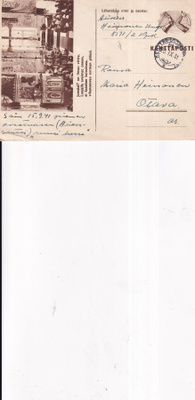 Kenttäposti. Jumall on ilman viitta,    b582