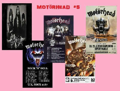 MOTORHEAD --- julistesetti 5kpl --- 21cm x 30cm #5