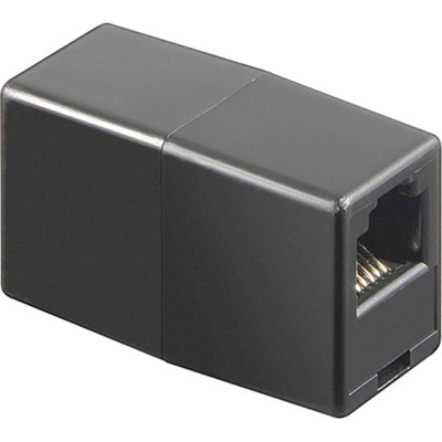Deltaco modulaarijatkokappale, 8P/8C, RJ45, musta *UUSI*