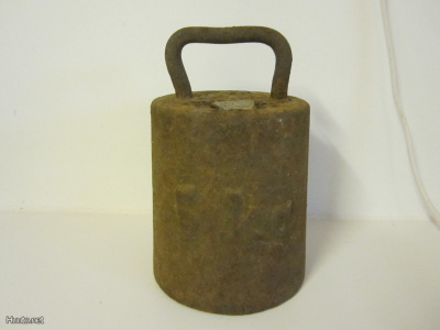 Wanha rautainen punnus, 5 kg