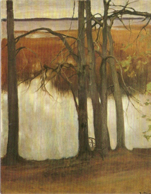 Eero Järnefelt v.1905: Kaislikkoranta . Ei kulk.