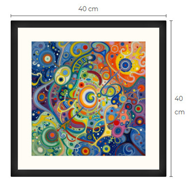 Uusi uniikki abstrakti art print taulu 40 cm x 40 cm