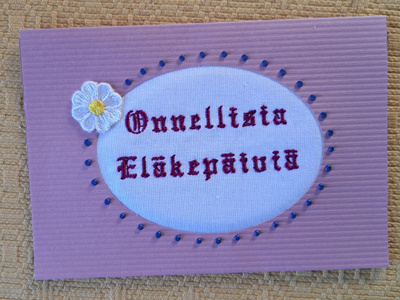 Onnittelukortti, eläkepäiville, käsintehty uusi taitekortti