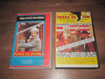 PEKKA JA PÄTKÄ TOSI TOIMISSA ja OSA 2 - VHS x 2 - Esko Roine