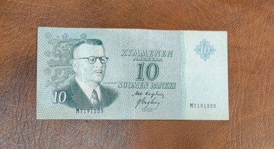 10 markkaa v. 1963 ilman litt. VL I